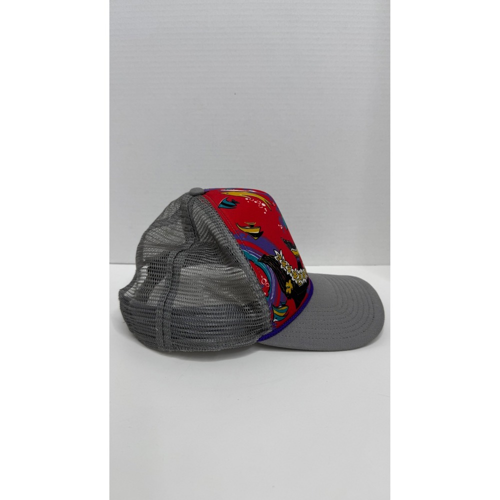 Patagonia Pataloha Tropical Fish Trucker Hat Red Gray Snapback Mesh Cap OSFA - Picture 4 of 6